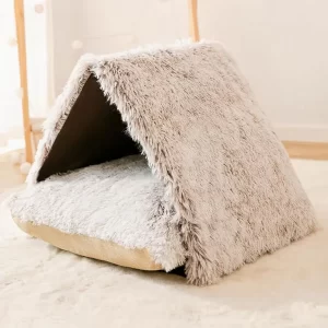 Cat Bed House Soft Plush Kennel Puppy Tent Small Dogs Cats Nest House Winter Warm Sleeping Pet Dog Bed Pet Mat Supplies